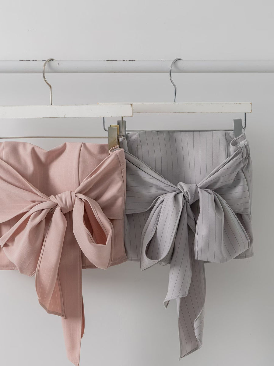Ribbon Tie Tube Top & Skirt(0619TB048/0619SK049） – Slady Singapore