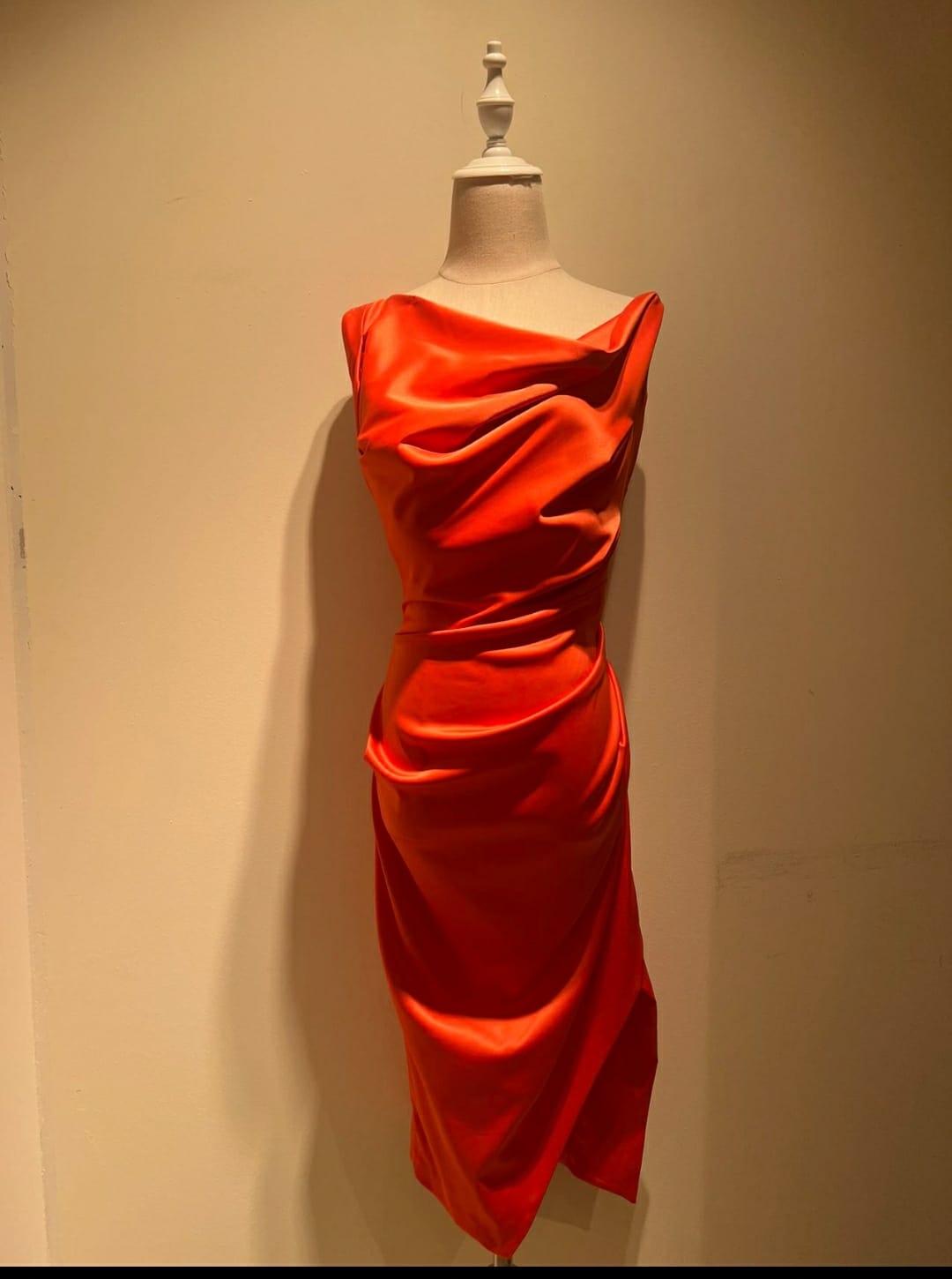 Aria Asymmetrical Satin Dress