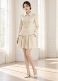 peplum jacket & pleated short (C544JK028/C544ST001)