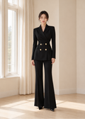 double-breasted blazer pant suit (