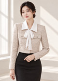 tweed cropped jacket （0084JK030）