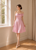 off-shoulder mini dress (0406DR047)