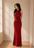 Sleeveless Halterneck Dress (