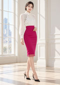 pencil skirt and blouse outfit (0135TB076/0135SK045)