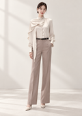 draped scarf  blouse & pants (3115TB106/3115PT046)