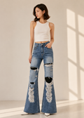 distressing and ripped jeans (2219PT033)