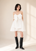 Bow-detailed taffeta mini dress (2219DR024)