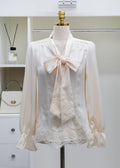 Blouse with bow neckline (0411TB167)