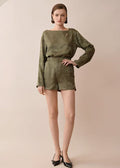 SILKINC Silk Jacquard Top & short (SLSTB011/SLSST001)