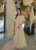 off-shoulder top ruffle tulle TOP (Q464TB112)