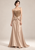 champagne-gold strapless evening gown (SLCDGO039)