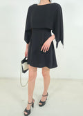 cape-style sleeves dress (Q464DR025)
