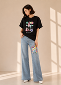 colorful jewels graphic print t-shirt (2219TB055)