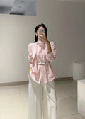 Striped collared shirt (Q541TB052)
