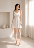 Draped cowl neckline Dress (0408DR016+17)