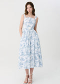 FLORA BLUE A-LINE DRESS (P169DR022)