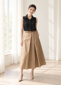 sleeveless button-up blouse (C544TB009)