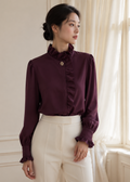 long-sleeve cotton blouse (0116TB032)