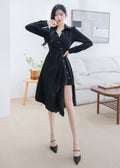 Glacia long-sleeve midi shirt dress (0411DR320)