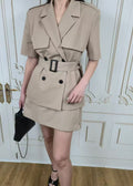 Belted Blazer & skirt (Q464JK026/Q464SK026)