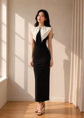 Black and white gown (3115DR160)