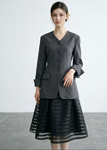 collarless blazer (C544JK033)