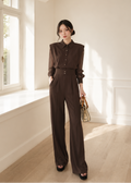 CHIFFON TOP AND PANTS (Q464TB131/Q464PT052)