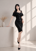 Ruffled midi dress (0405DR143)
