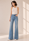 high-rise flared jeans