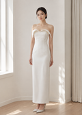strapless column midi dress (3115DR176)