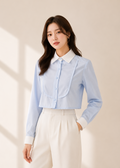 cropped batiste shirt (0411TB179)