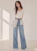 Fly Denim floral print belt  (2219BT006)