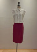 sleeveless cropped button-up shirt (3115TB073)