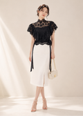 Lace top & pen skirt (0113TB095/0113SK060)