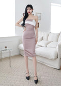 Strapless slim-fit dress (0409DR068)