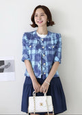 Short Sleeve Tweed Jacket (C323JK023)