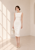 sleeveless bodycon midi dress (0423DR083)