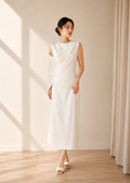 Draped Cape Column dress (3115DR163)