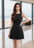 sleeveless A-Line mini dress (0423DR076)
