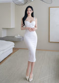 midi-length bodycon dress (0411DR304)