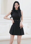 Bow Fit-and-Flare Dress (0406DR037)