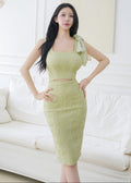 Square neck dress (0406DR039)