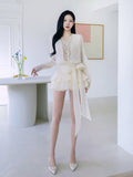 Korea lace blouse and ruffled skirt set (0411SE016)