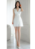 V-neck midi dress (0423DR071)