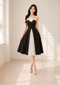 Strapless A-line cocktail dress (0411DR329)