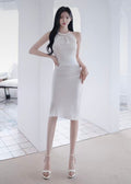 halter-neck midi dress (0410DR061)