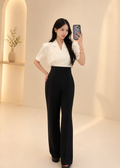 blazer-style top & wide-leg trousers
