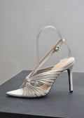shimmering silver strappy stiletto high-heel sandals (4403SH022)
