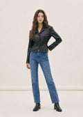 black faux PVC jacket (C544JK037)
