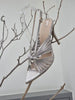 shimmering silver strappy stiletto high-heel sandals (4403SH022)